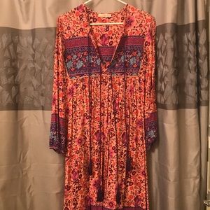 R. Vivimos pink floral nightgown/house dress